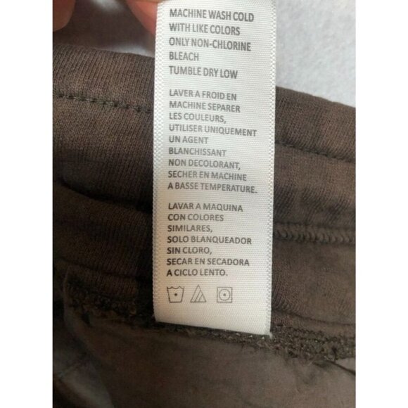 James Perse Mixed Media Pants WPR1835 Taupe Brown Drawstring Joggers Women's 2 - Picture 11 of 11